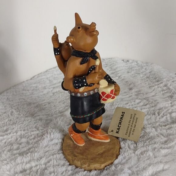 Limited Edition Mudhead Clown "Kachina" Medicine Man By Artist Leone Kuhne - Picture 9 of 10